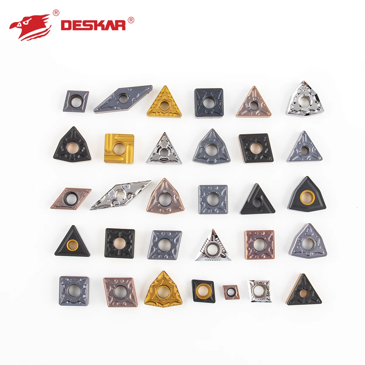 30-Piece CNC Lathe Insert Set - 10x CNMG 431, 10x WNMG 431, 10x TNMG 331, Carbide PVD Coated For Steel