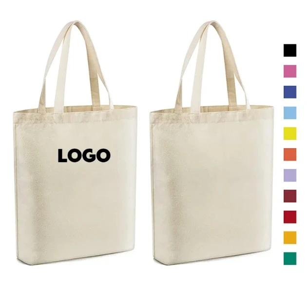 Wholesale Eco-Friendly Large Capacity Cotton Tote Bag Custom Logo Printing on Plain Canvas for Women Personalized Shopping Bag factory