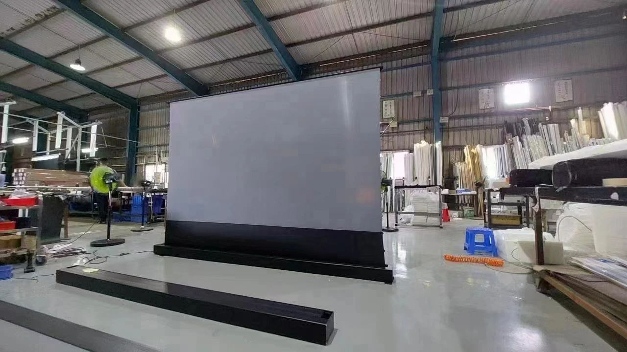 120 Inch Motorized Electric Projector Screen Ust Alr Roll up Pet Crystal Screen Projection Screens with No MOQ