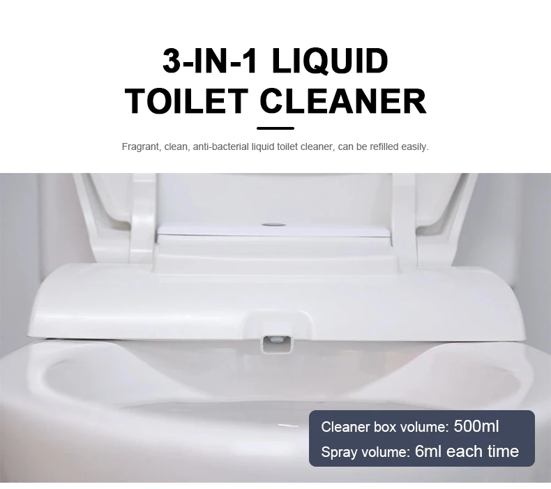 New Design Bathroom 3-In-1 Toilet Cleaner Sprayer Manufacturer Scented Toilet Seat Deodorization Fragrant Smart Toilet Seat factory