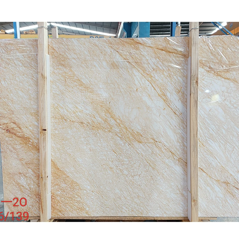 product polishing golden spider marble beige marble bathroom slab hotel wall and floor tiles beige marble step stairs-3