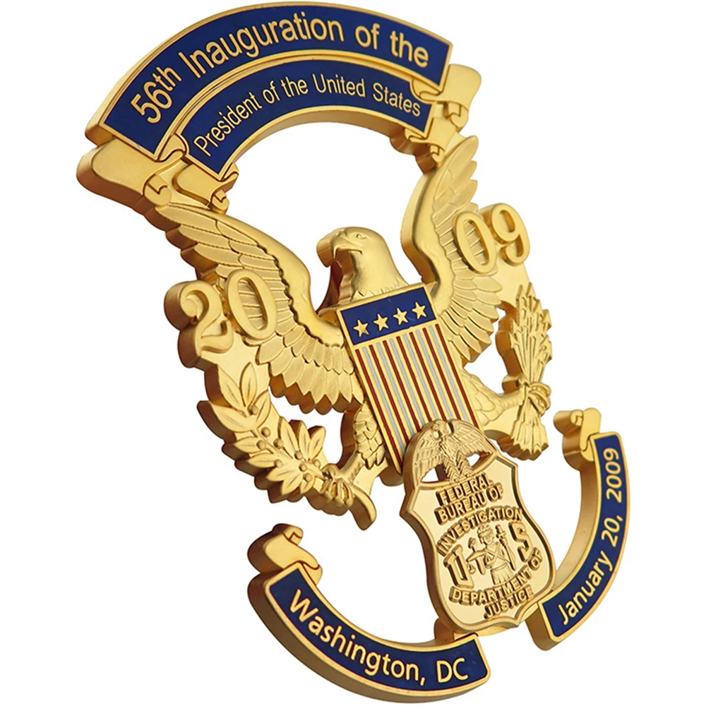 Metal Badge Medal Copper Enamel Brooch Factory Custom 3d Hawk Badge Customized