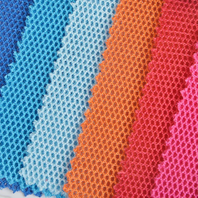 Hh-002 Red Sandwich Mesh 3d Spacer Polyester Air Mesh Fabric Eyelet Fabric  For Bag Garment Mattress Pillow Breathable Hexagon 3d - Buy Sandwich Net  Cloth For Pillow,Air Mesh Fabric For Garment,Eyelet Fabric