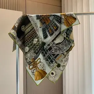 New MemorieSea Foulards Silk Scarf Women's Light Luxury Luxury High End Shawl Versatile Scarf