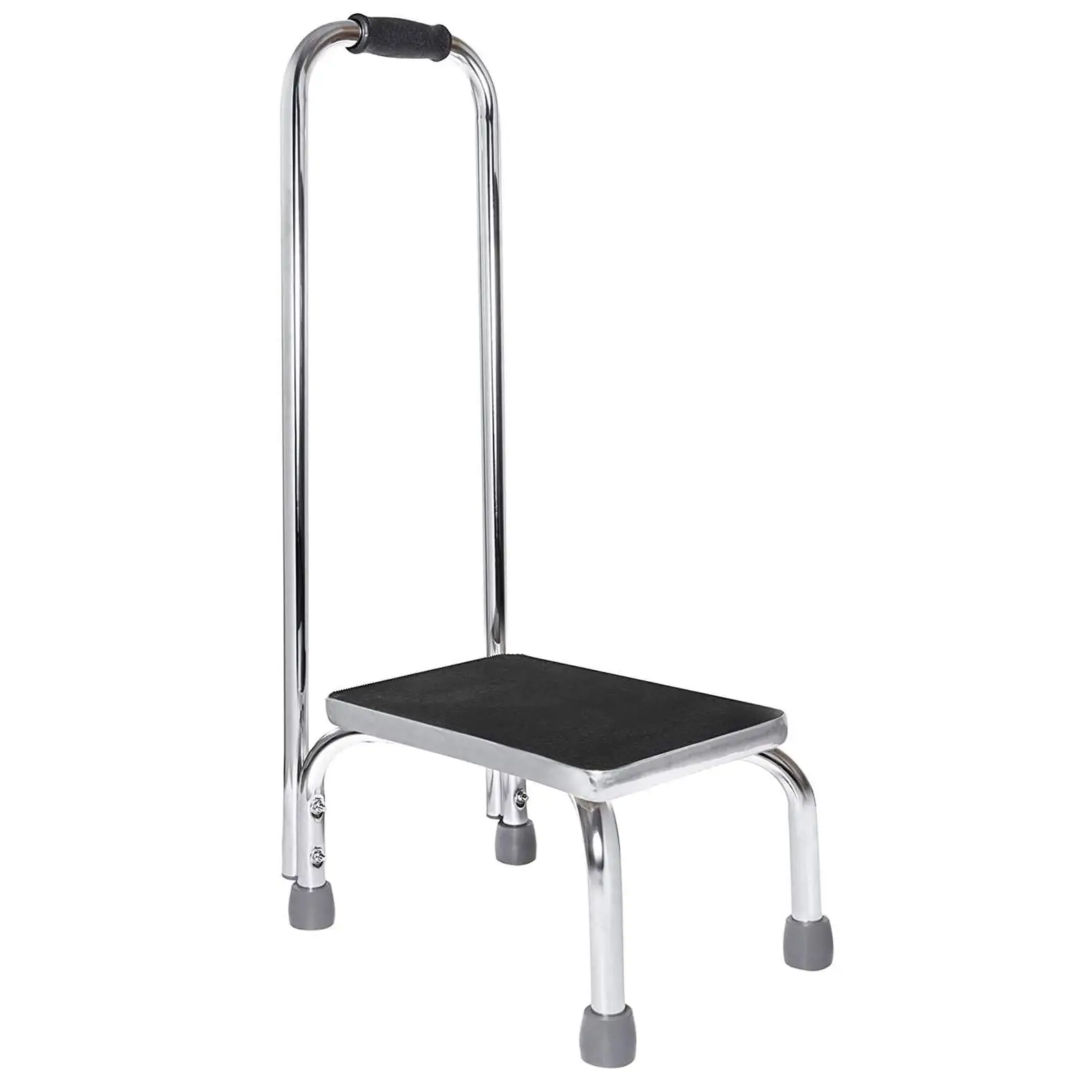 Steel Medical Foot Step Stool with Handle and Anti Skid Rubber Platform