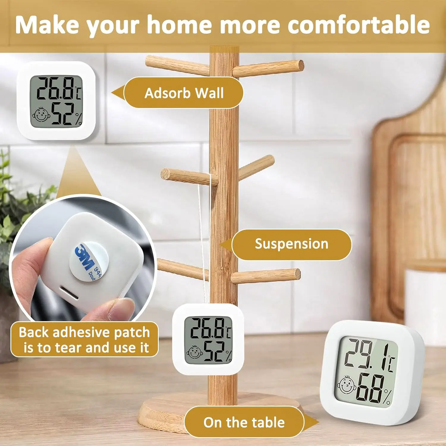 Mini Indoor Gauge Sensor Humidity Meter Indoor TemperatureThermometer LCD Digital Temperature Room Hygrometer