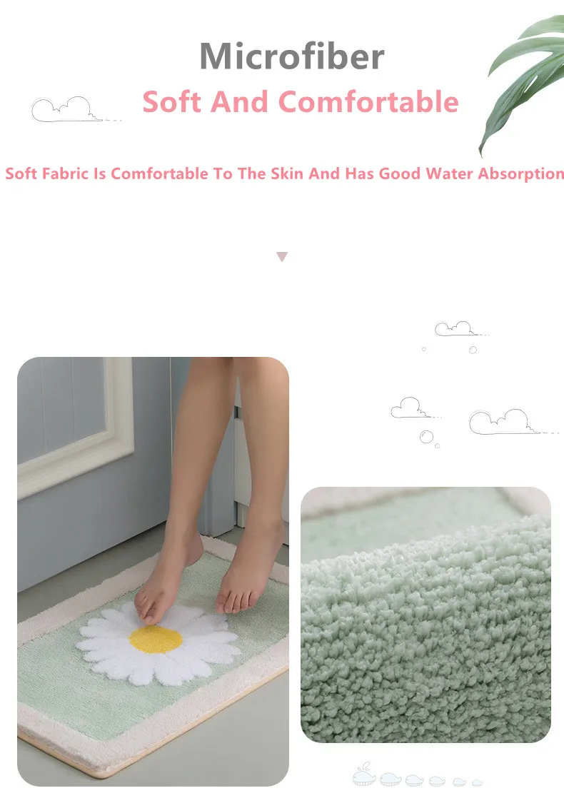 Hot Selling Custom Zou Ju Floor Mat Environmental Protection Slow Rebound Bath Mat factory