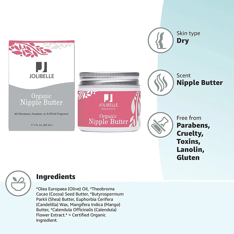 Hot Sell Vegan Beast Nipple Butter Soothing Breastfeeding Cream by Earth Mama Lanolin-free Nursing Dry Skin Nipple Butter