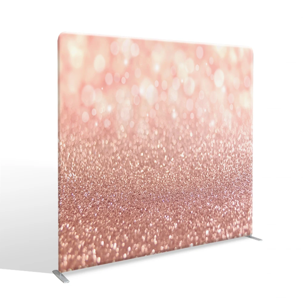 Custom Exhibition Pillow Case Backdrop Display with Aluminum Frame - Tension Fabric Double Sided Photo Booth Stand Banner