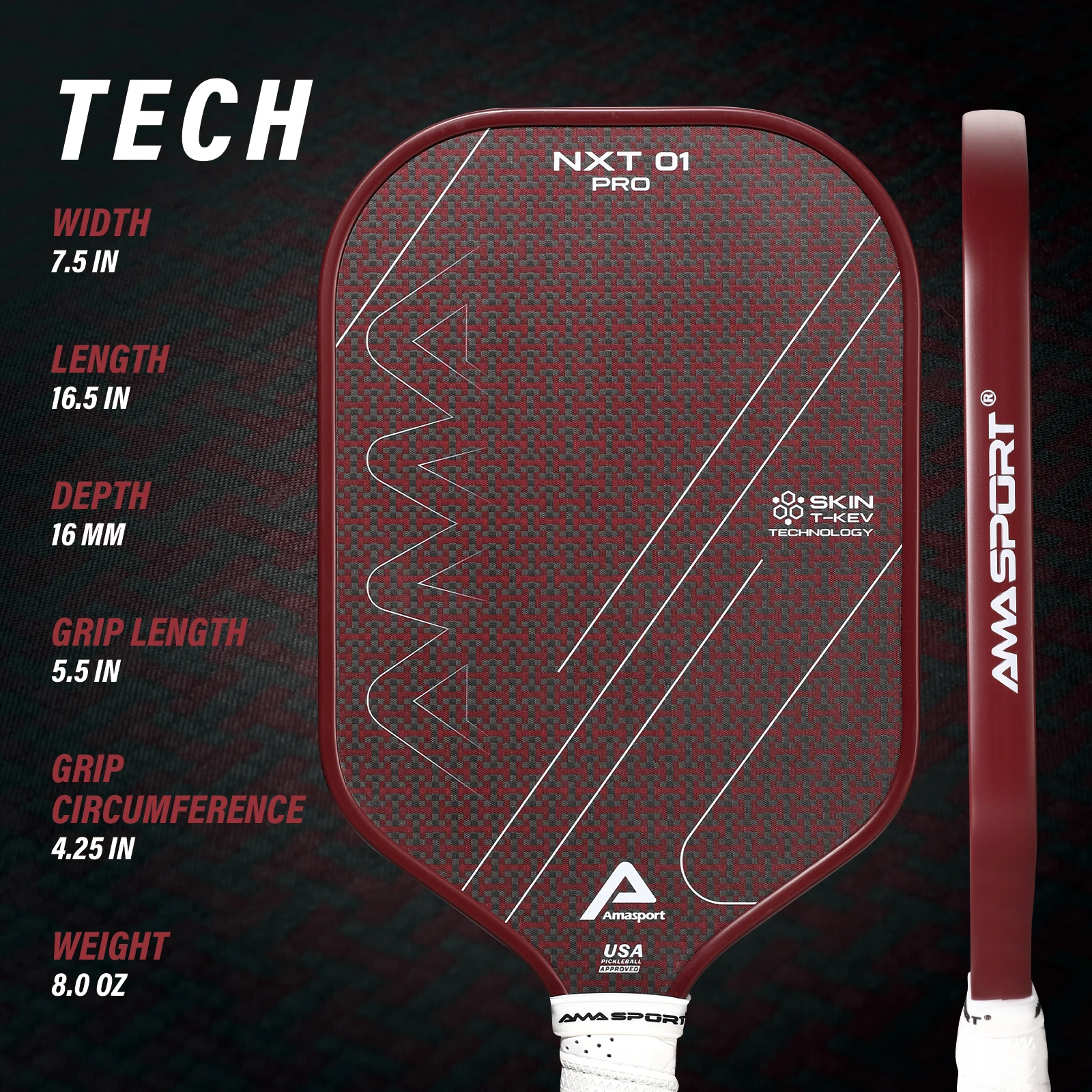 AMASPORT NXT 01 Pro ピックルボールラケット AMASPORT NXT 01 Pro ピックルボールラケット