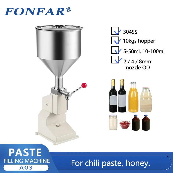 Jar Filling Machine for Cosmetic /Manual Small Volume Piston Essential Oil Cosmetics Lotion Cream Paste Liquid Filling Machine - Image 2