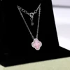Necklace-Silver-Pink