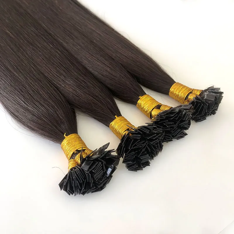 2024 Lanxun New Trend Wholesale Hair Product Pre-bonded Flat Tip Remy  Hair Extensions Human Hair For Sale