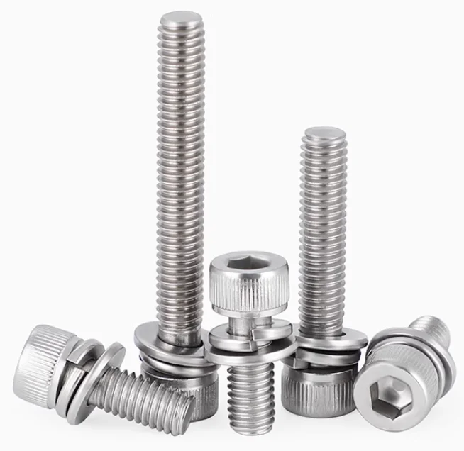 product factory direct wholesale 304 stainless steel m25 m3 m4 m5 m6 combination screw bolt sems machine screws-63