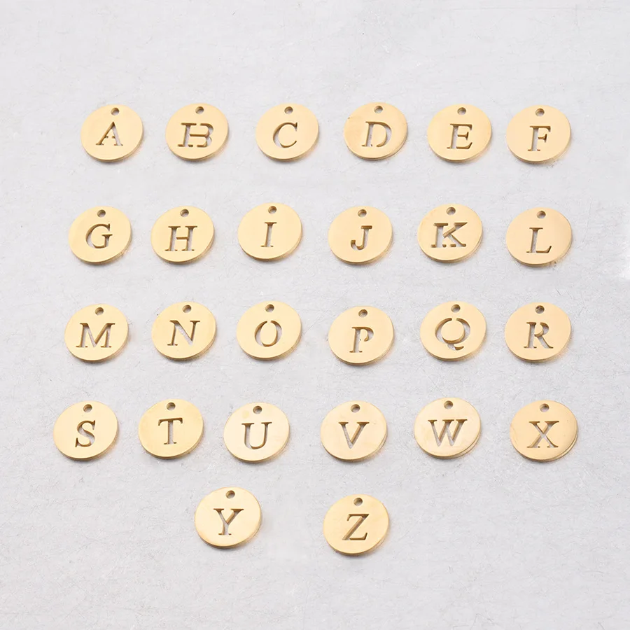 round letter charms