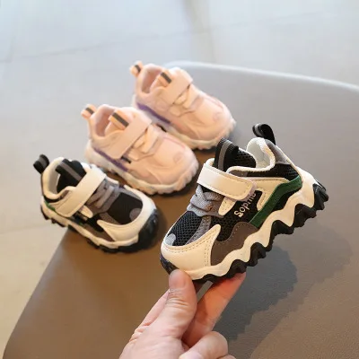 2020 спортивная обувь для девочек, Весенняя детская модная спортивная обувь с волнистой подошвой для новорожденных мальчиков и девочек