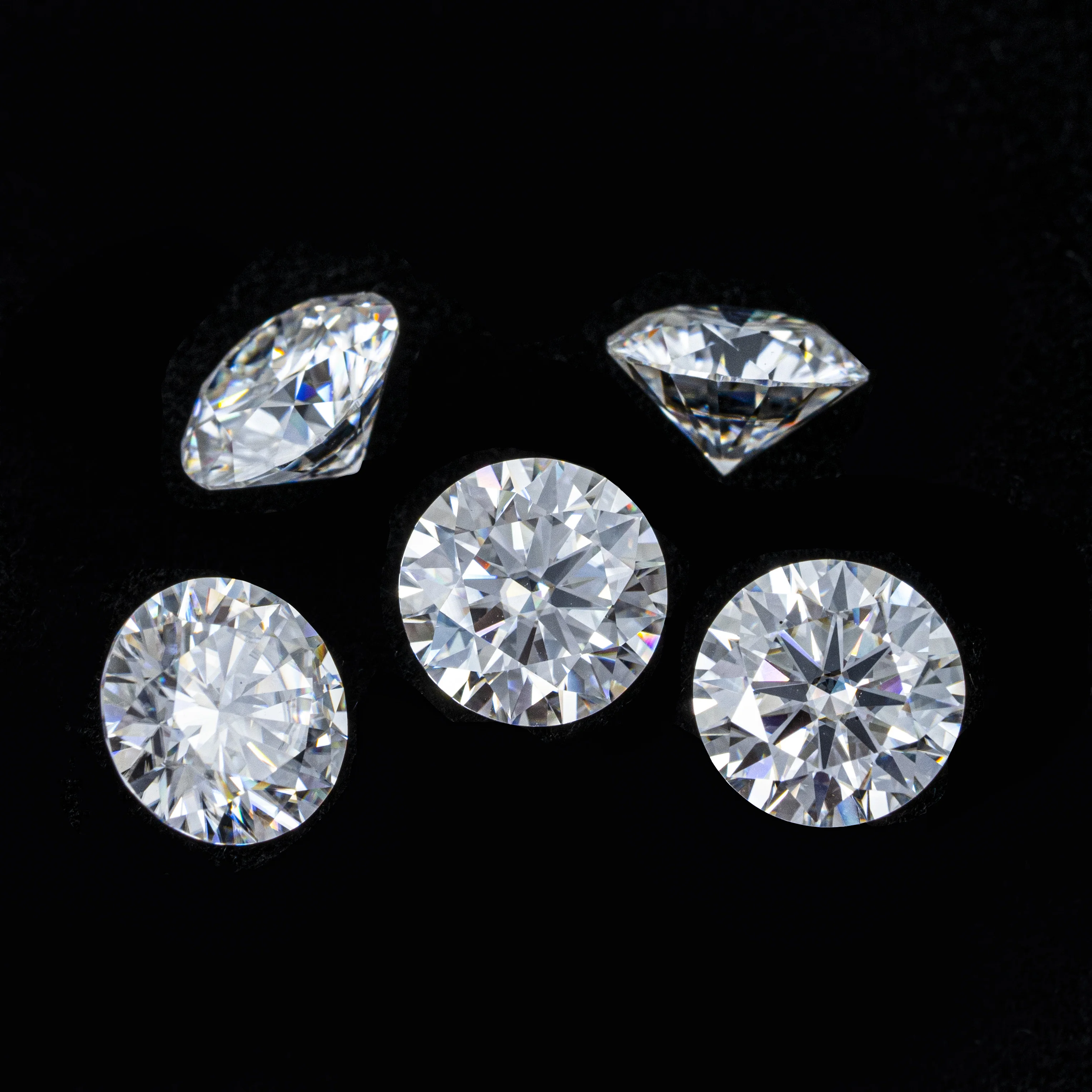 Pierre Moissanite Certifiée - VVS - 7,5 Mm (environ 1,50 Carat) - Qualité Exceptionnelle - Neuf Sans écrin