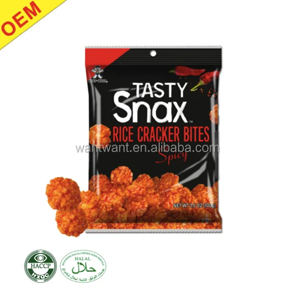 Want Want Oem Tasty Small Rice Cracker Bites Healthy Snacks Chips Halal Biscuits Gluten Free Spicy Flavor Buy Rice Crackers Healthy Snacks Asian Snacks Product On Alibaba Com