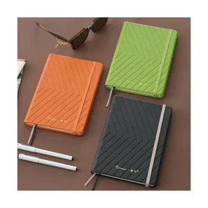 Wholesale Low MOQ Customizable logo A5 A6 PU Leather Notebook Journal Hardcover Notepad Planner Agenda with Elastic Band