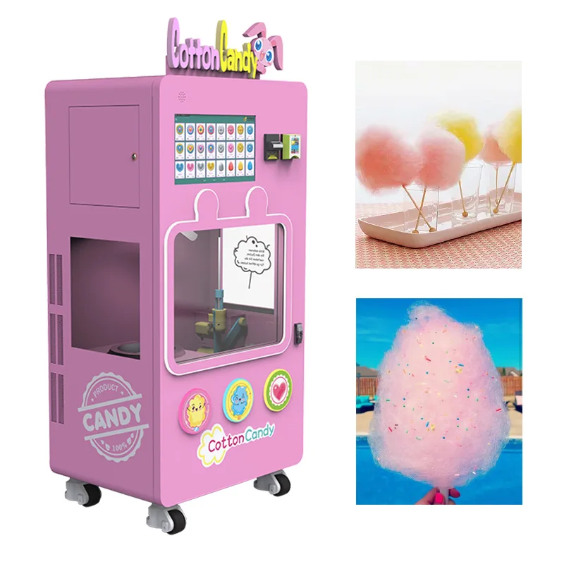 Make Money Fully Automatically Fairy Floss Cotton Candy Vending Machine