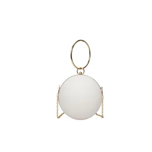Design spherical bag for women 2026 fashion round bag acrylic single shoulder dinner bag