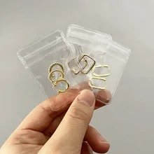 100pcs Transparent PVC Zipper Lock Anti-Discoloration Bag Custom Thick Soft Plastic for Clear Jewelry Packaging & Printing