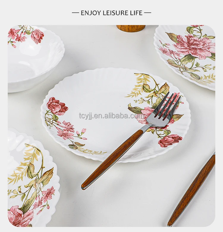 In Stock Cheap Dinner Set 38 Pieces Luxury Modern Dinner Set With