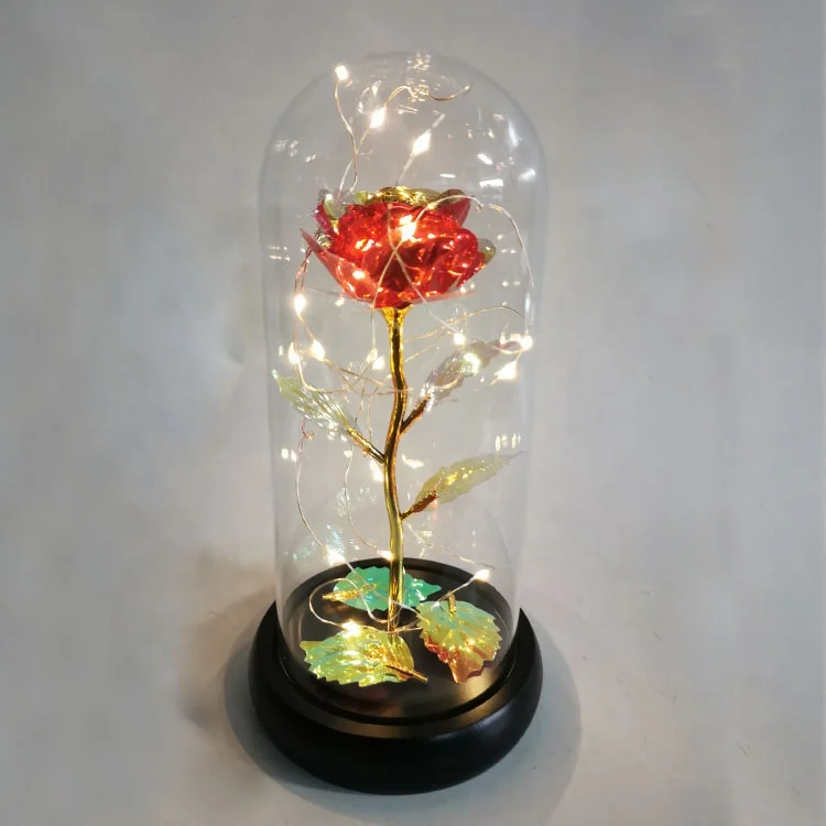 Wholesale artificial glass rose dome for flowers