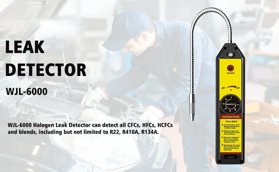 Refrigerant Hvac Leak Detector Halogen Gas Sniffer Halogen Leakage