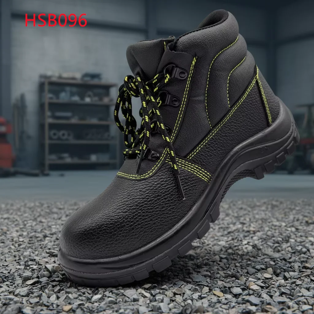 LXG, Botas de seguridad para obras de excavación con suela de poliuretano (PU) inyectado, resistente a ácidos y con protección contra caída de objetos, calzado de seguridad en oferta, modelo HSB096