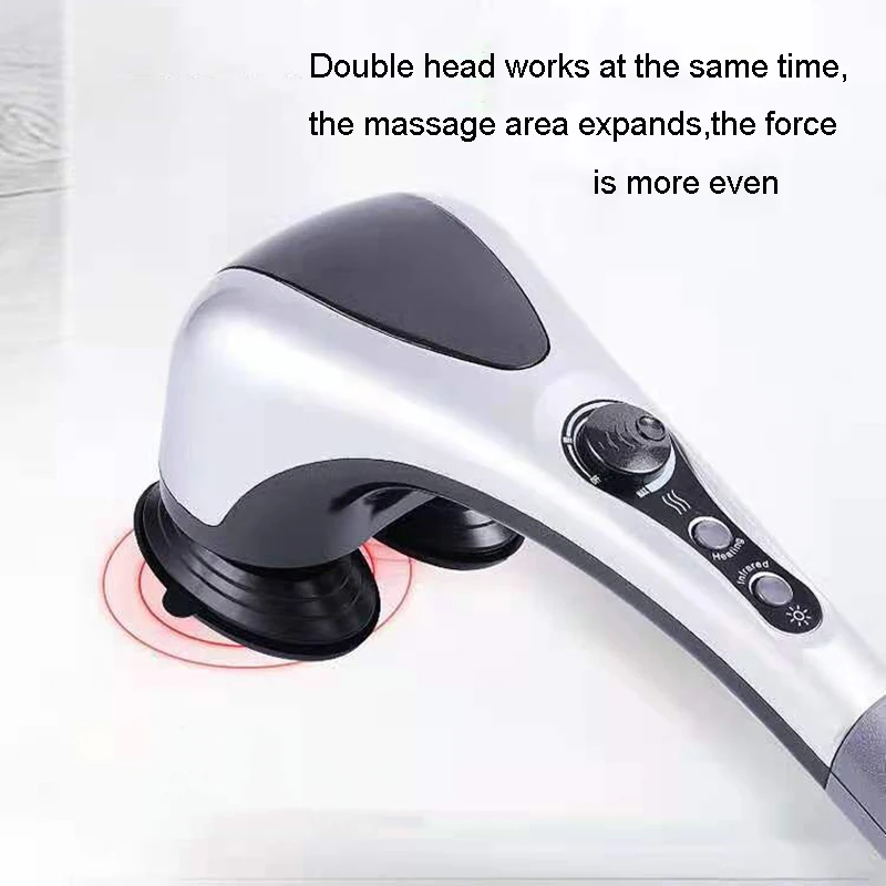 Handheld Body Infrared Massage Hammer Deep Tissue Massage for Shoulder Leg Foot Muscles Electric Double Head Full Body Massagers