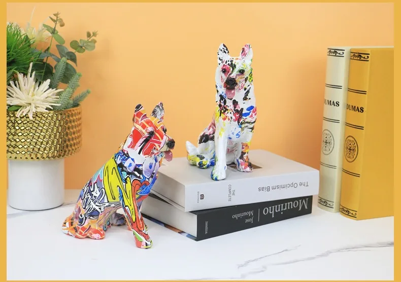 北欧彩色绘图腊肠犬树脂小雕像创意模拟宠物狗艺术雕像家居装饰生日礼物 Buy 狗雕像 动物雕像 狗雕像product On Alibaba Com