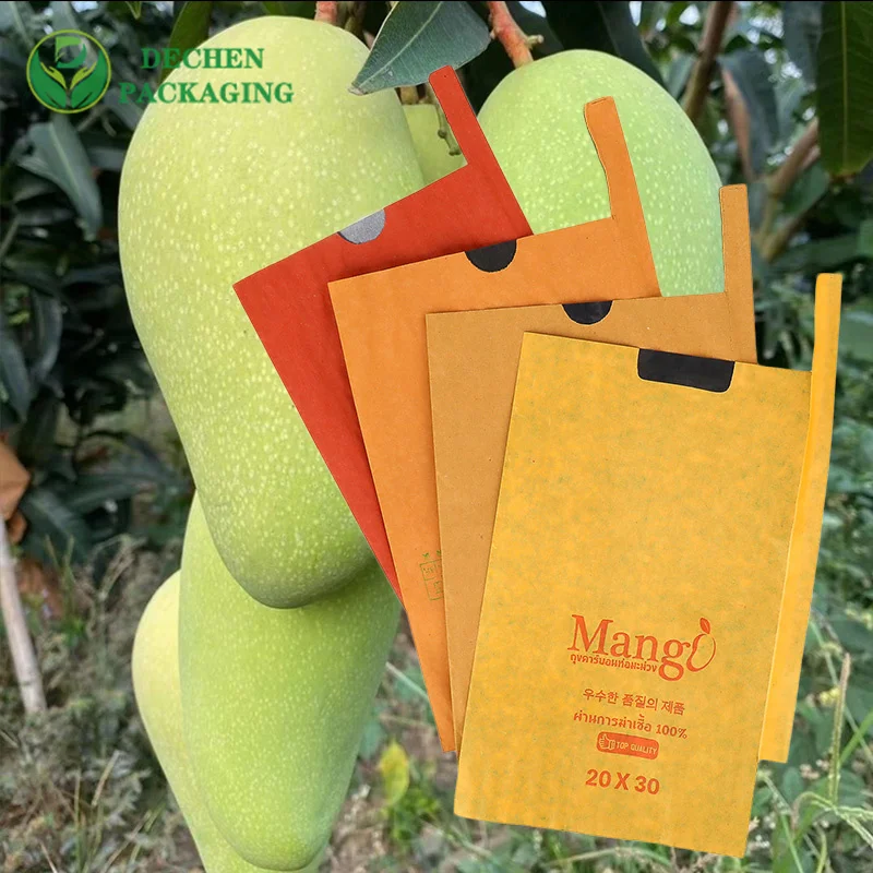 Mango Fruit Cover Mango Pear Growing Protection Bag Agriculture Wax Coated Paper Sac De Fruit Flexo Printing