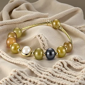 Light Luxury Vintage Jade Bracelet with Diverse Pearl Ins tide Net Red Hand String Jewelry for Small Diverse Temperament Gift