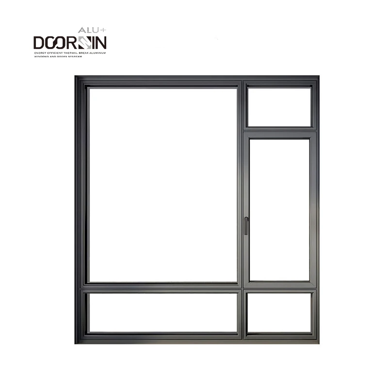 NFRC AS2047 Slim Frame Big View Picture Windows Hurricane Impact Dust Proof Aluminum Tilt Turn Windows