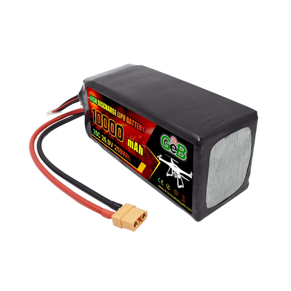 Giá xuất xưởng 25,9V 10000mAh 25C 7S Pin Lipo có thể sạc lại Dung lượng cao 10000 Mah Pin Lipo tốc độ xả cao