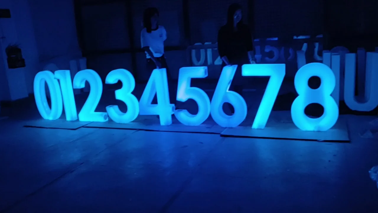 26 Words A To Z Illuminated Custom Light Led Rgb Light Decorative Letters Plastic Color Change