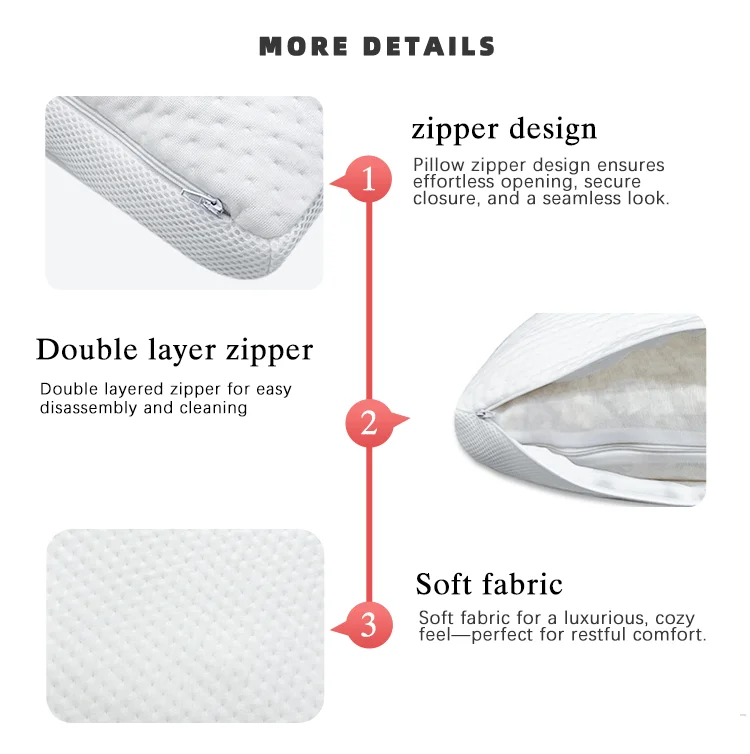adjustable height comfortable tencel fabric talalay latex neck pillow-4