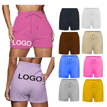 custom shorts terry cotton cartoon character women shorts with string designer cotton shorts for Women