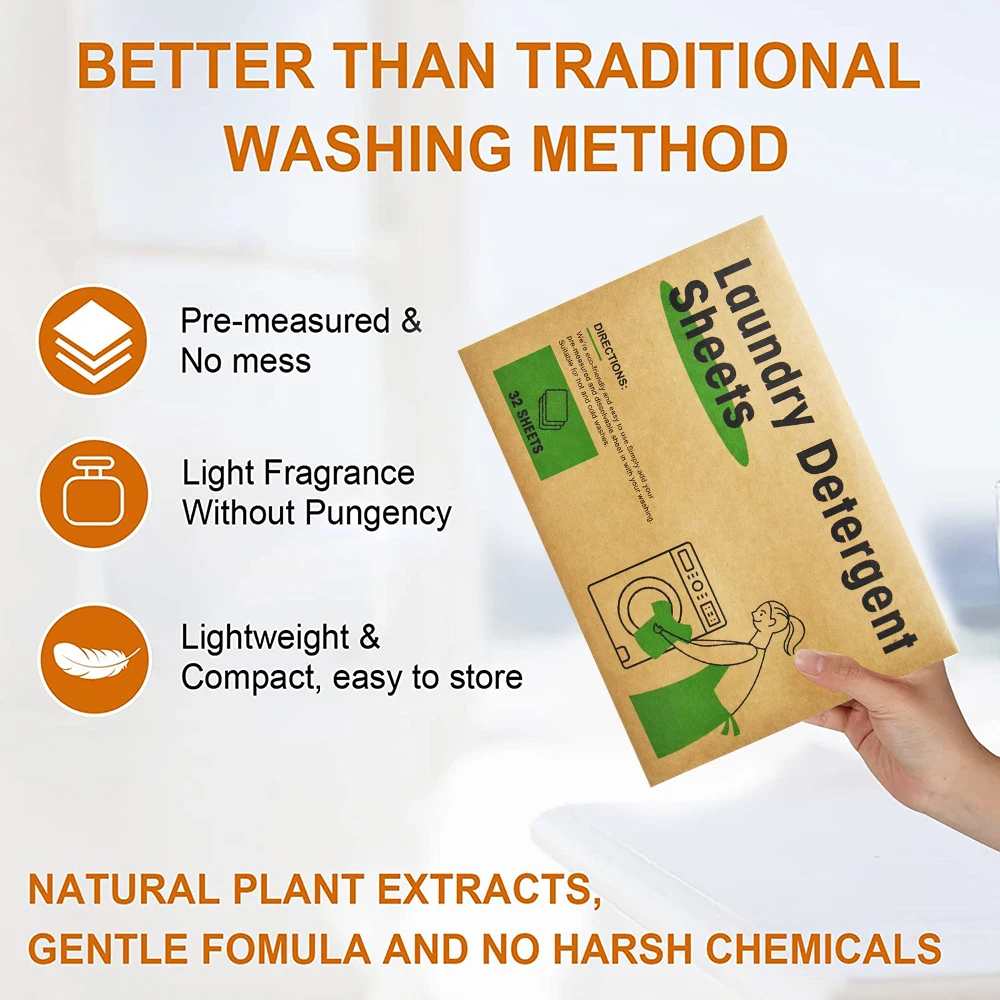 Custom Washing Machine Super Concentrated Eco Strips Laundry Detergent Washing  Sheet