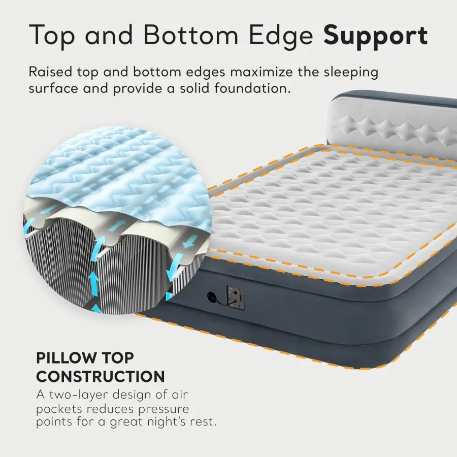 Inflatable Pvc Bed Inflatable PVC Bed with Built-in Electric Pump - Comfort & Quality