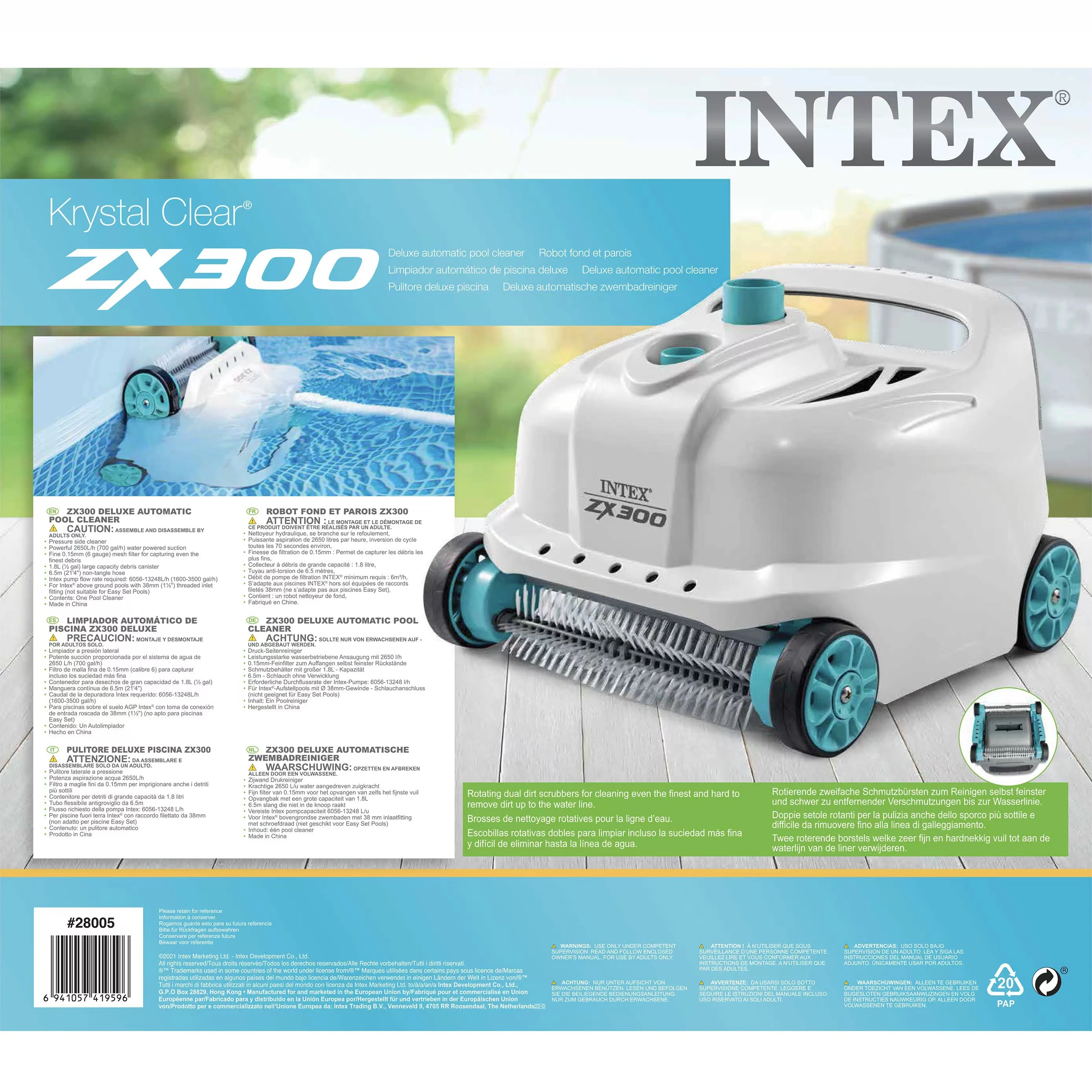 BRAND.Intex*SIZE.18.3 x 16.3 x 15.2 inches*MODEL.28005*COLOR.Grey