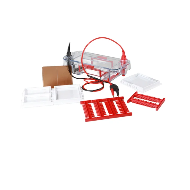 Portable HE-90 Mini Horizontal Gel Electrophoresis System | 120V DNA/RNA Analysis W/ 8x10cm Gel Size | CE Certified for Lab