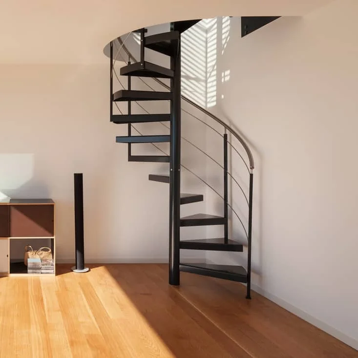 Factory Price Modern Simple Attic Stairs for Small Space Carbon Steel Spiral Staircase