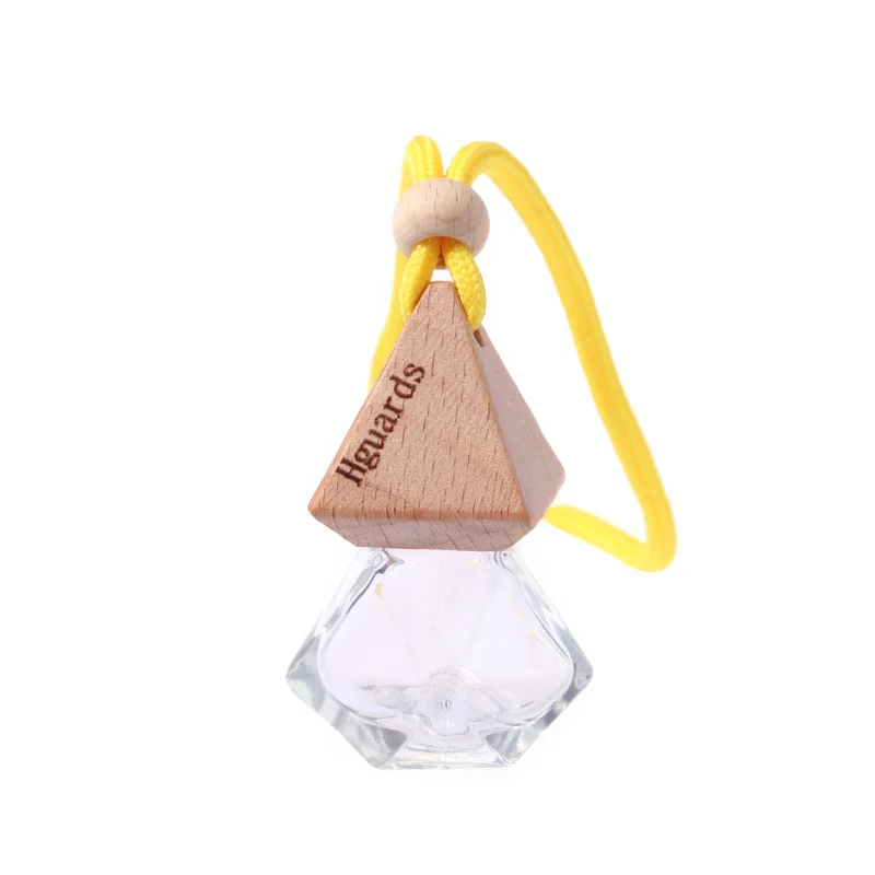 Wholesale 10ml Empty Diffuser Vent Air Hanging Wooden Cap Car Perfume Bottle