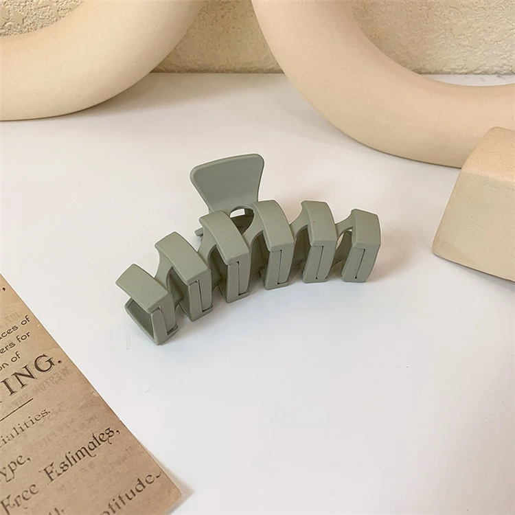 10 см оптовая продажа Новые матовые однотонные волнистые заколки для волос пластиковые термостойкие женщин и