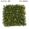 Boxwood Yellow Star Flower Grass Wall Panel