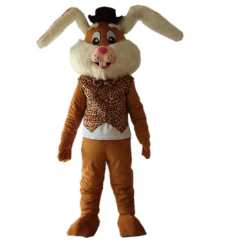 HOLA brown bunny mascot costume/carnival costume for adult/costume