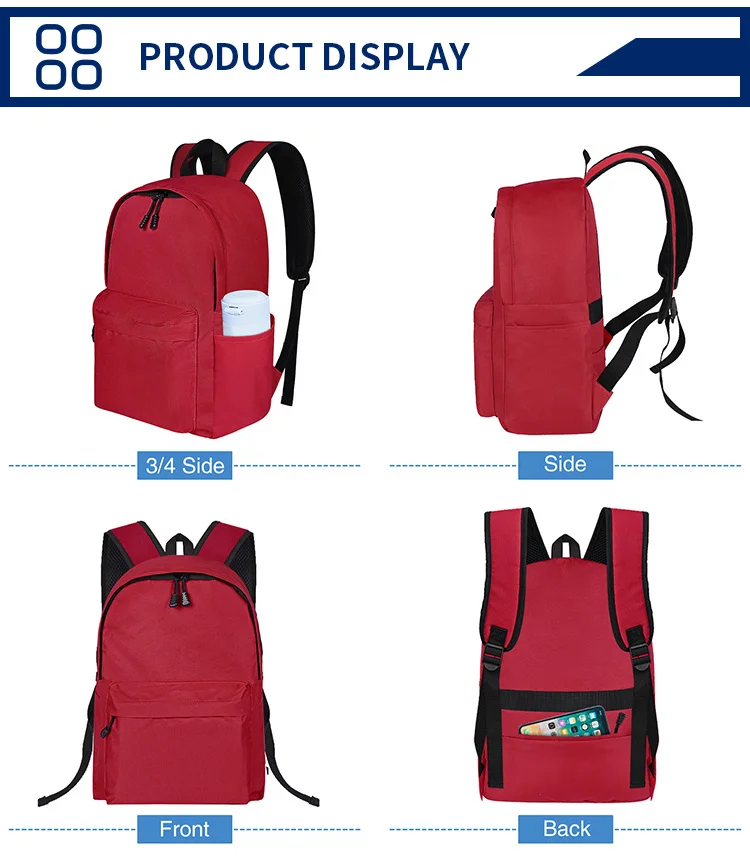 china manufacturers print on demand unique plain sports kids school office gym fitness retro backpack with logo