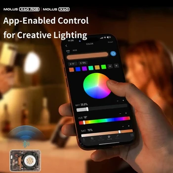 ZHIYUN MOLUS X60 RGB Bicolor 60W LED Video Light Pocket COB Photography Fill Lighting for Filmmakers Photographer Youtube Shooti detail image
